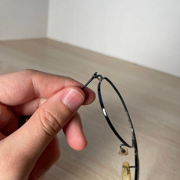 Vintage B&L Ray-Ban Aviator Black Metal Frames Only 58-14 - Picture 5 of 12